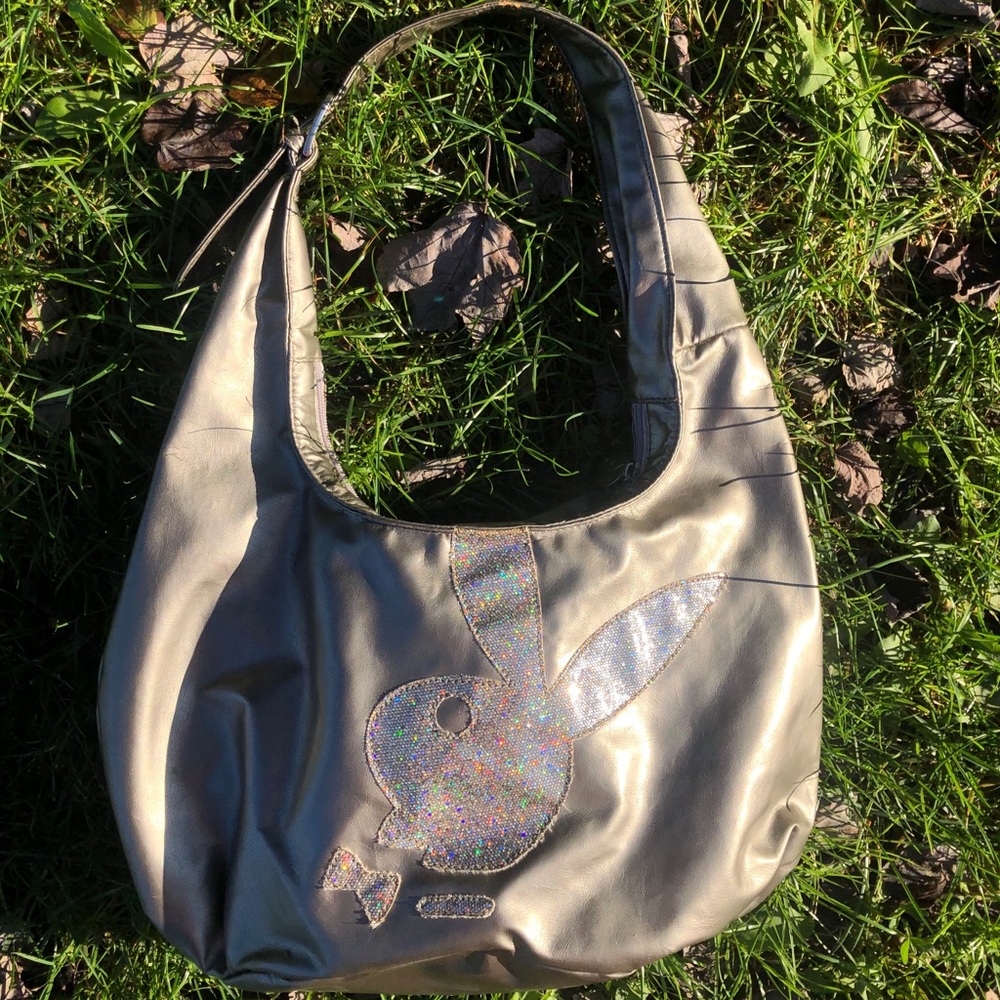 Vintage Playboy glitter logo bag